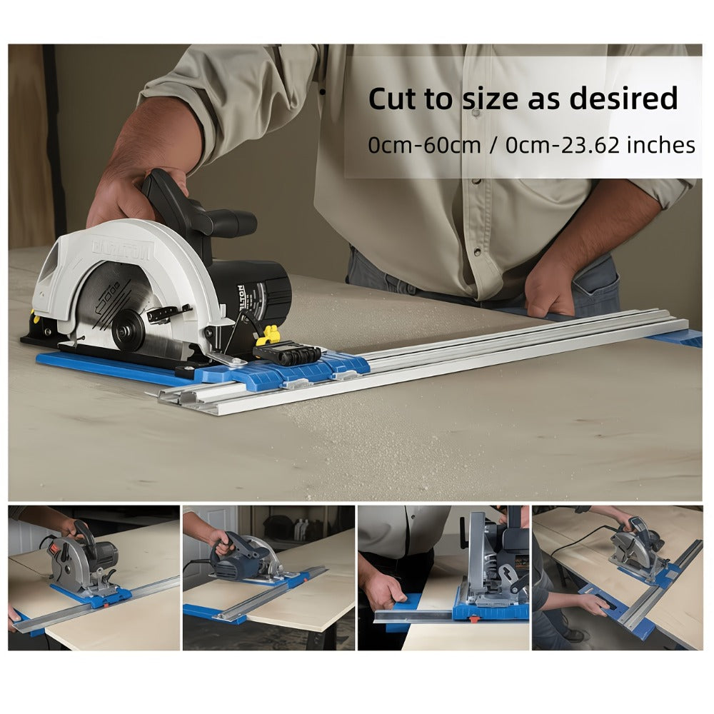 Circular Saw Guide Rail Heavy Duty Metal Manual Precision Cutting Tool for DIY Woodworking Construction Straight Cut Guide No Electricity Required Stable Durable Design - product image 11