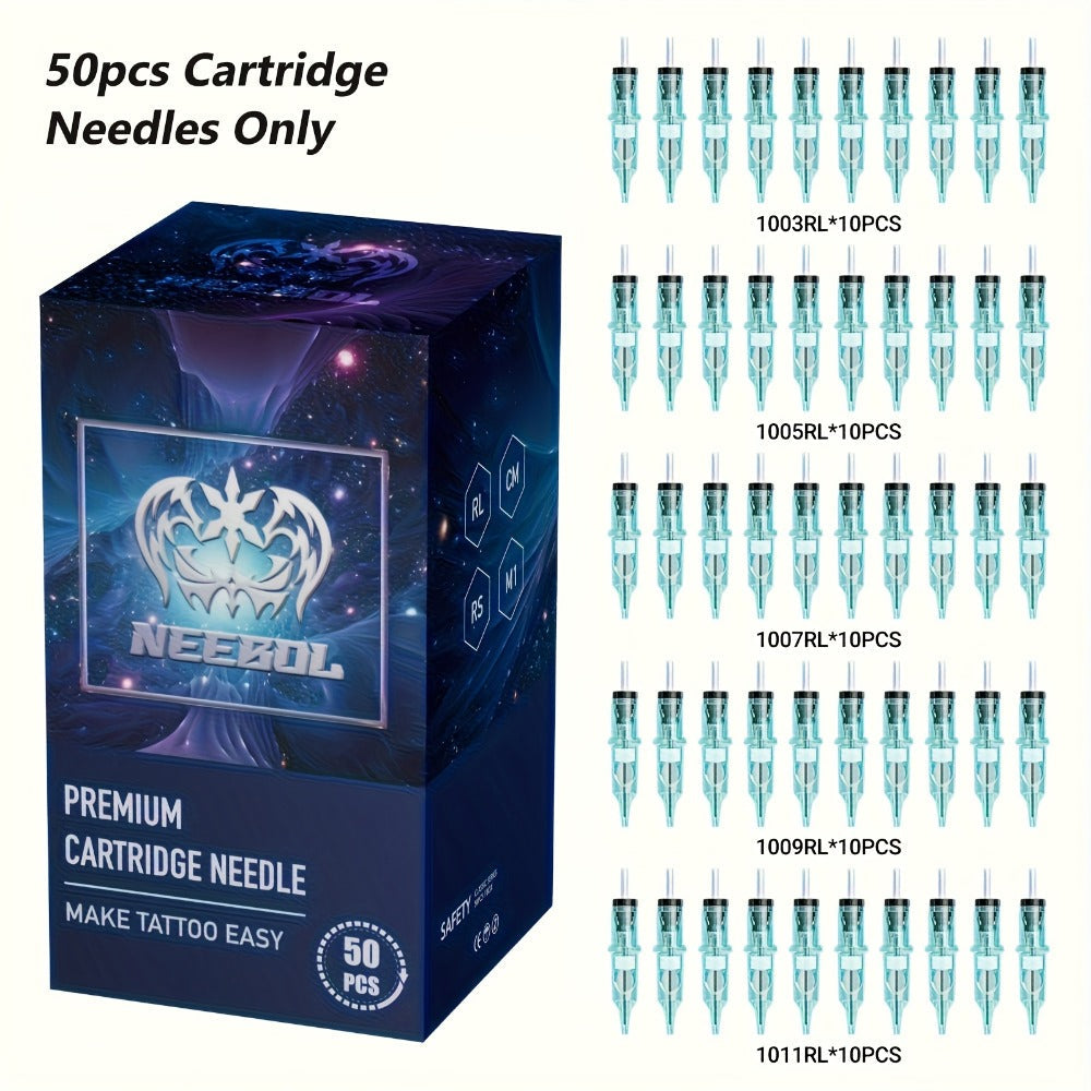 Tattoo Cartridge Needles Disposable 20/50pcs - Standard Round Liner RL & Round Magnum RM Mixed Sizes, Sterile Tattoo Needle Cartridges for Professional Artists & Beginners, Body Ar - product image 13