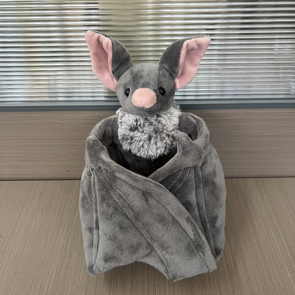 Giant Bat Plush Stuffed Animal 23 Inch Wingspan Soft Grey Spooky Bat Toy Halloween Decor Gift for Kids Adults Bat Lovers Gothic Fans Animal Lovers for Parties - product image 8
