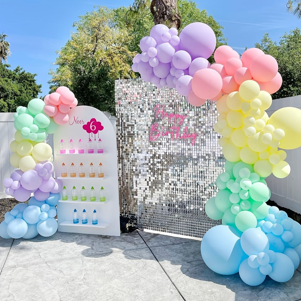 Pastel Balloon Set 370pcs – 10 & 5 Inch Macaron Latex Balloons with Wreath Kit for Birthday Party, Wedding, Graduation & Celebration Decorations - product image 2