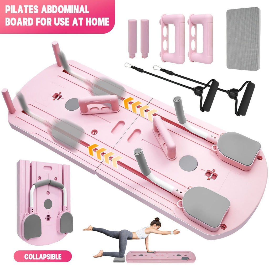 Collapsible Pilates Board 8-in-1 with Resistance Bands | Anti-Slip Yoga Push-Up Board for Core Strength, Balance, Fat Burning & Full Body Home Gym Training - product image 4