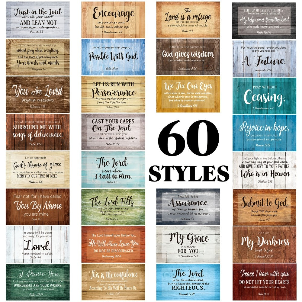 Full Scripture Mini Prayer & Inspirational Quote Cards for Women Men Students, Christian Religious Gift for Easter Christmas Baptism Graduation Sunday School Daily Devotional | Bible Verse Cards 240 Pcs Bulk