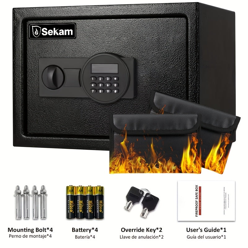 Heavy Duty Steel Safe With Cash Bag Without Cash Bag Home Safety Safe Equipped With A Combination Lock and Key Lock Suitable For Storing Cash Documents and - product image 17