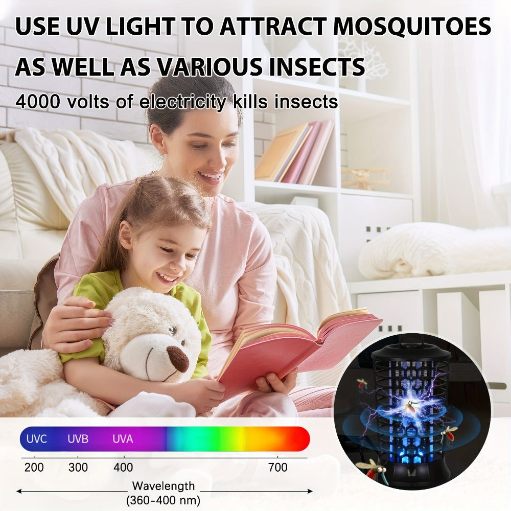 Indoor Bug Zapper Electric – Powerful Mosquito Killer & Fly Zapper with Bug Collector Tray, Easy Clean, Silent Operation, Plug-In Insect Trap for Bedroom, Kitchen, Office & Home Us - product image 7