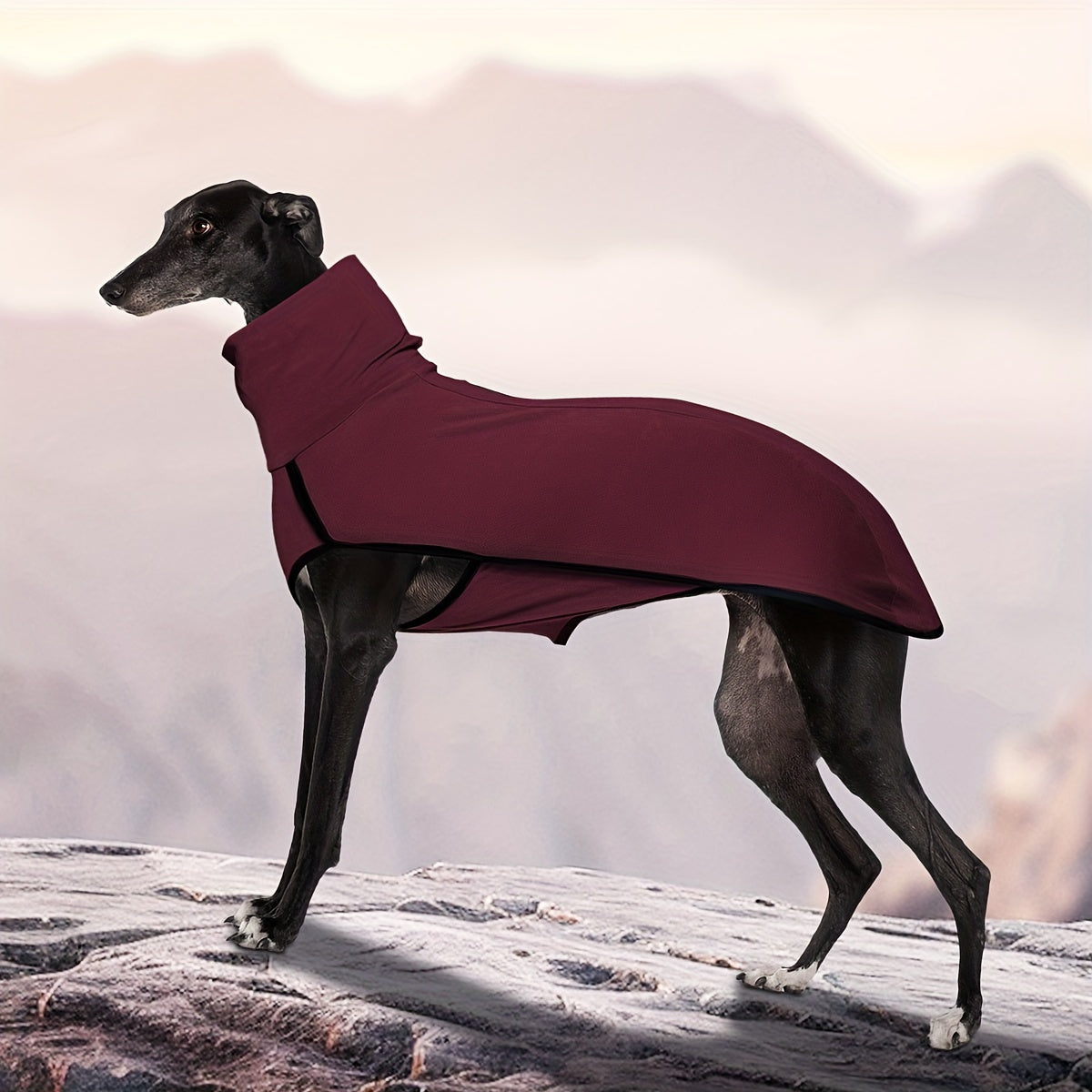 High Neck Dog Coat Warm Pullover – 4XL – Solid Color Woven Polyester Pet Jacket, Machine Washable, All-Season Fall & Winter Dog Apparel for Small Medium Large - product image 2