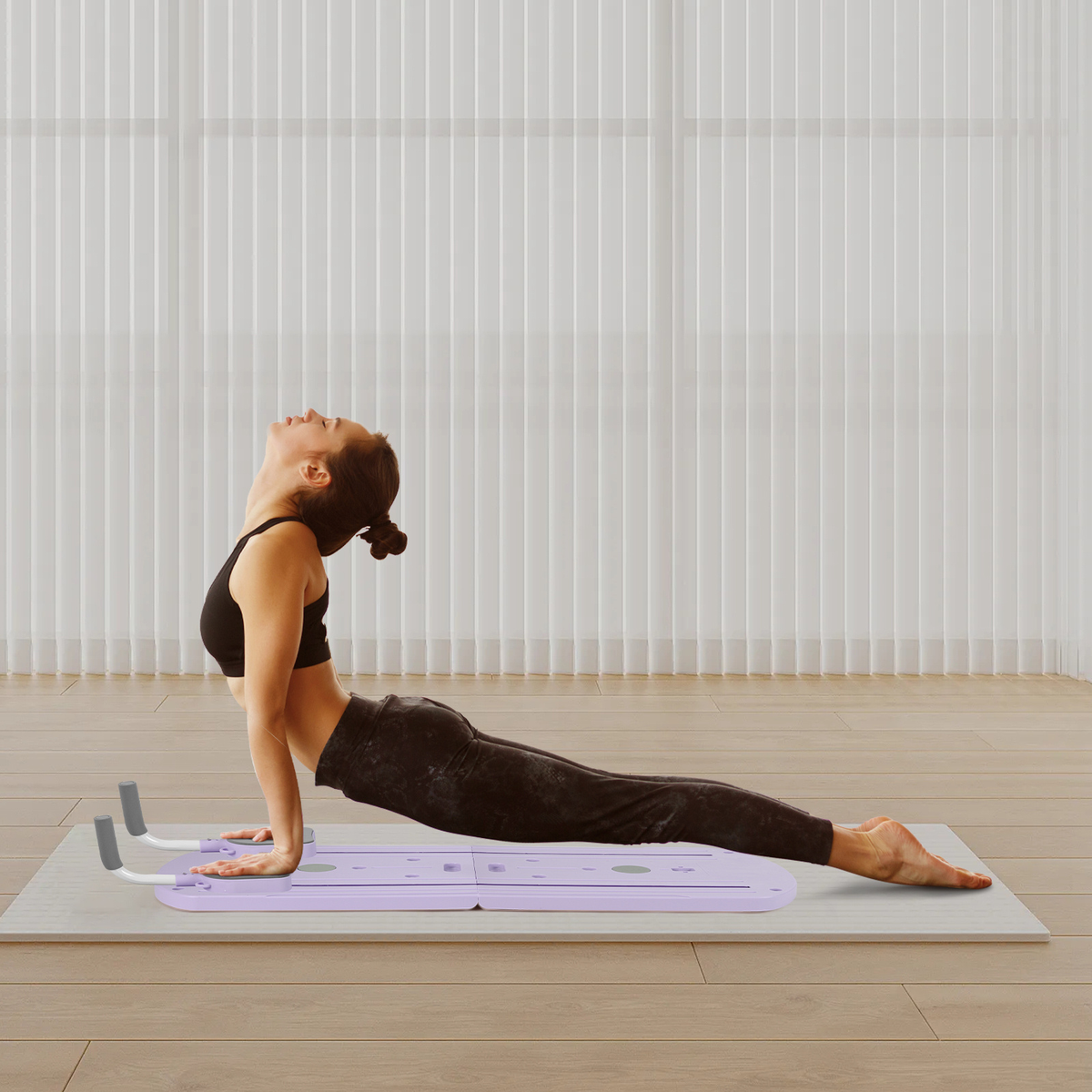 Collapsible Pilates Board 8-in-1 with Resistance Bands | Anti-Slip Yoga Push-Up Board for Core Strength, Balance, Fat Burning & Full Body Home Gym Training - product image 13