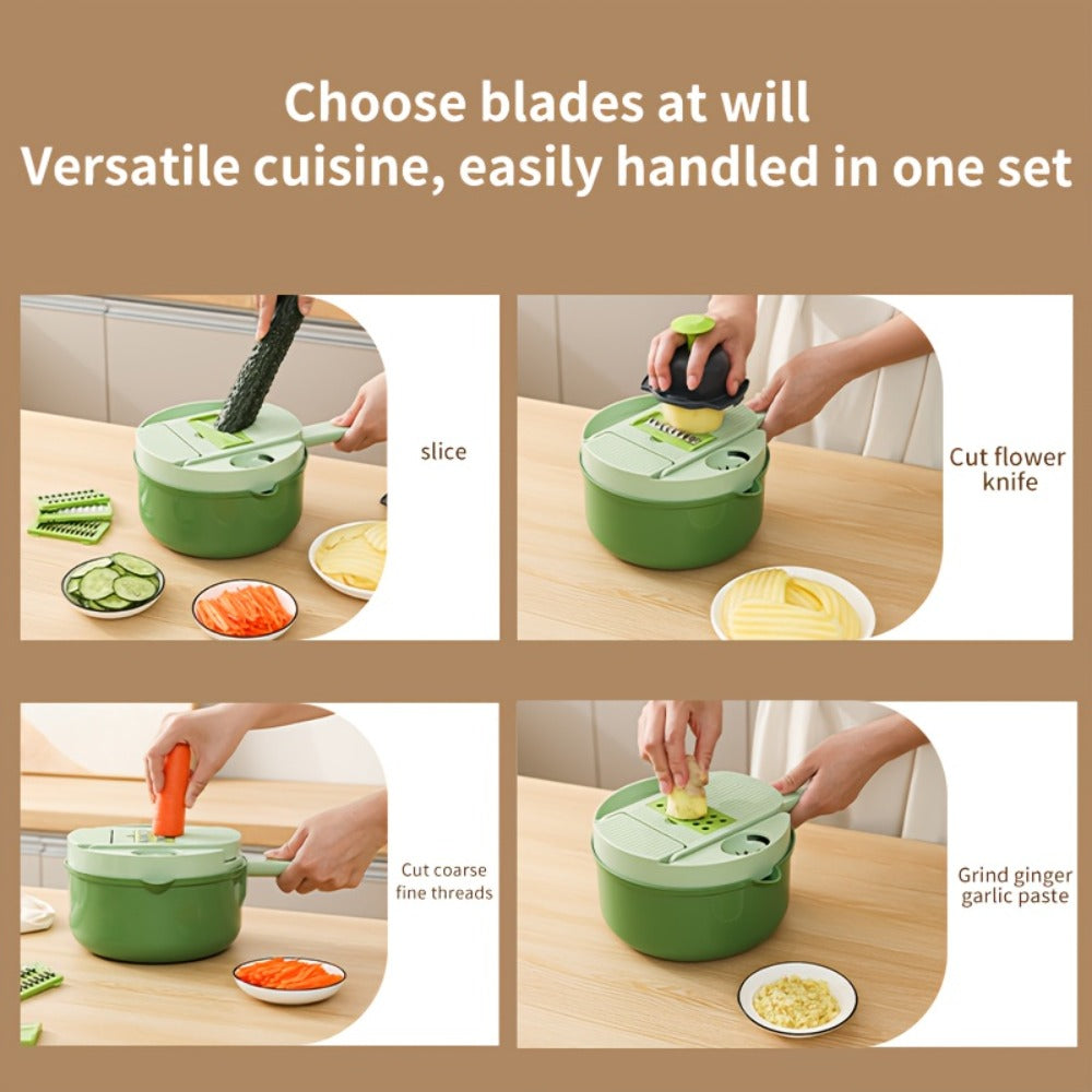 Vegetable Chopper 16-in-1 Manual Food Chopper Slicer Dicer Grater with Container – Professional Onion Potato Carrot Cutter Kitchen Tool - product image 11