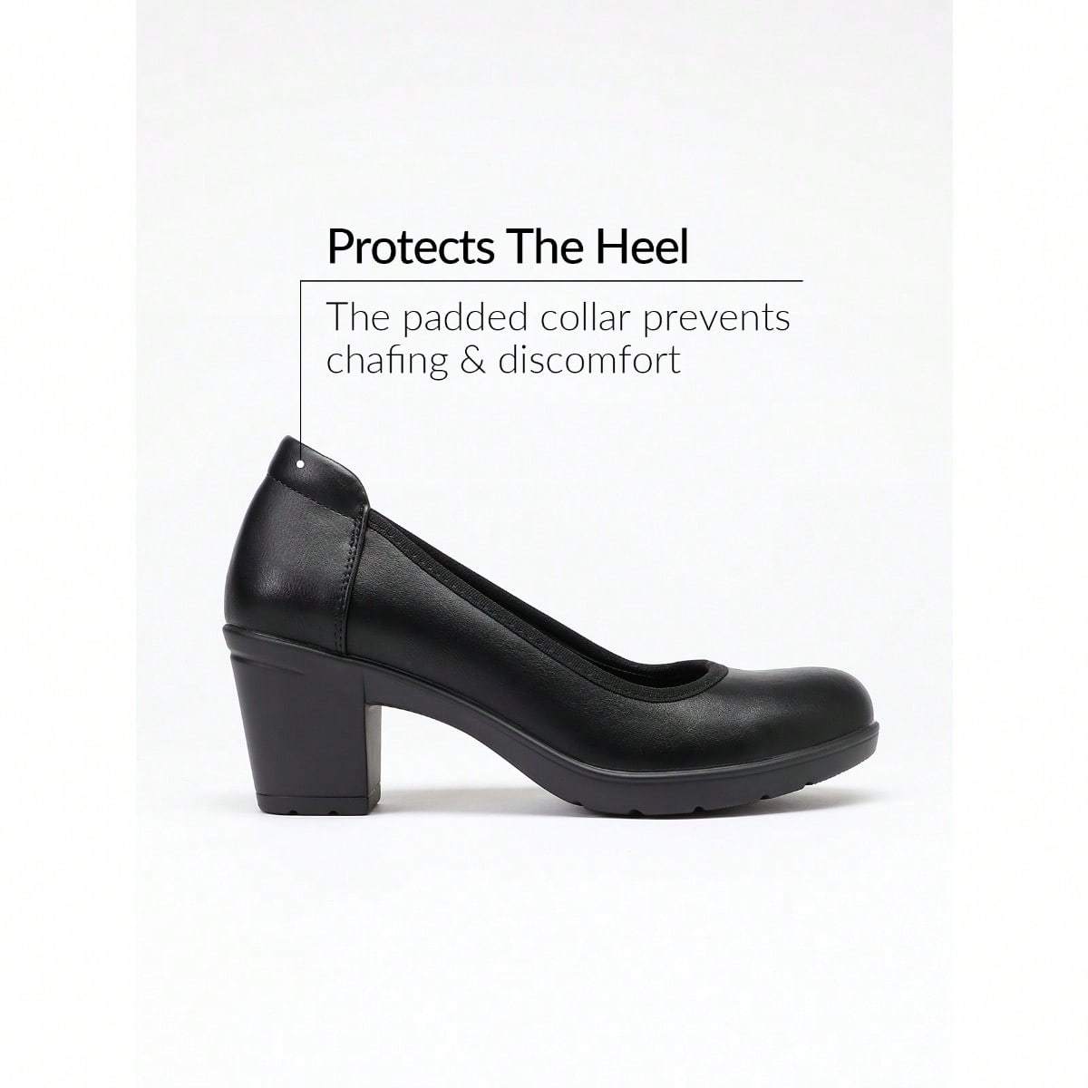 Women's Block Heel Pumps Work Shoes Office Lady Round Toe High Heels Dress Shoes, Women Shoes - product image 14