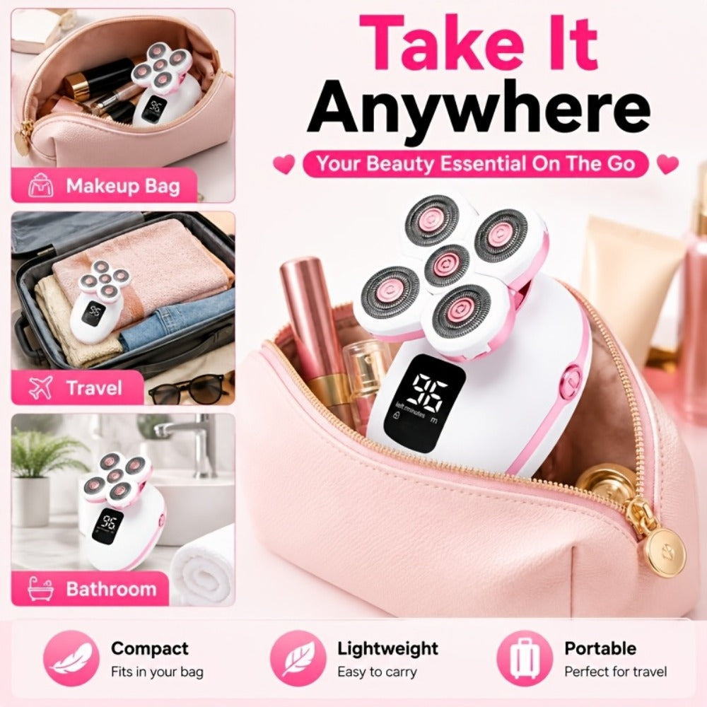 Waterproof Electric Shaver for Women & Men – IPX6 Rotary Head, Wet & Dry Body Hair Removal, Floating Head, Type-C Charging, LED Display, Underarm Leg Arm Face Shaver, Holiday Gift - product image 12