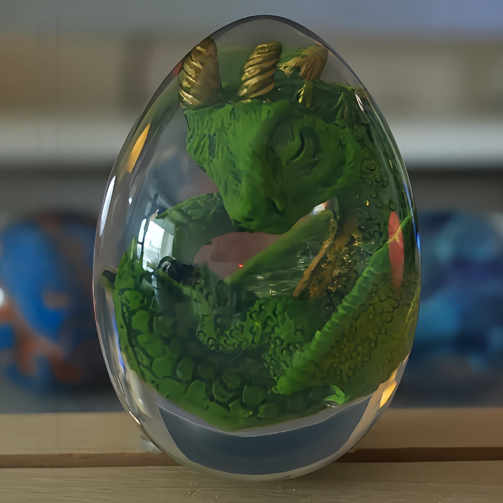 Dragon Egg Statue Crystal Transparent Resin Dinosaur Egg Figurine Handcrafted Collectible for Fantasy Lovers Home Decor Shelf Display Birthday Gift - product image 6