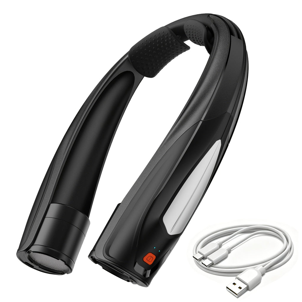 Neck Fan Wearable Bladeless Neckband Fan 3000mAh Dual Battery 6 to 20 Hours Battery Life Dual Wind Speeds Super Quiet Brushless Motor USB Charging Soft Silicone Strap for Work Trav - product image 22