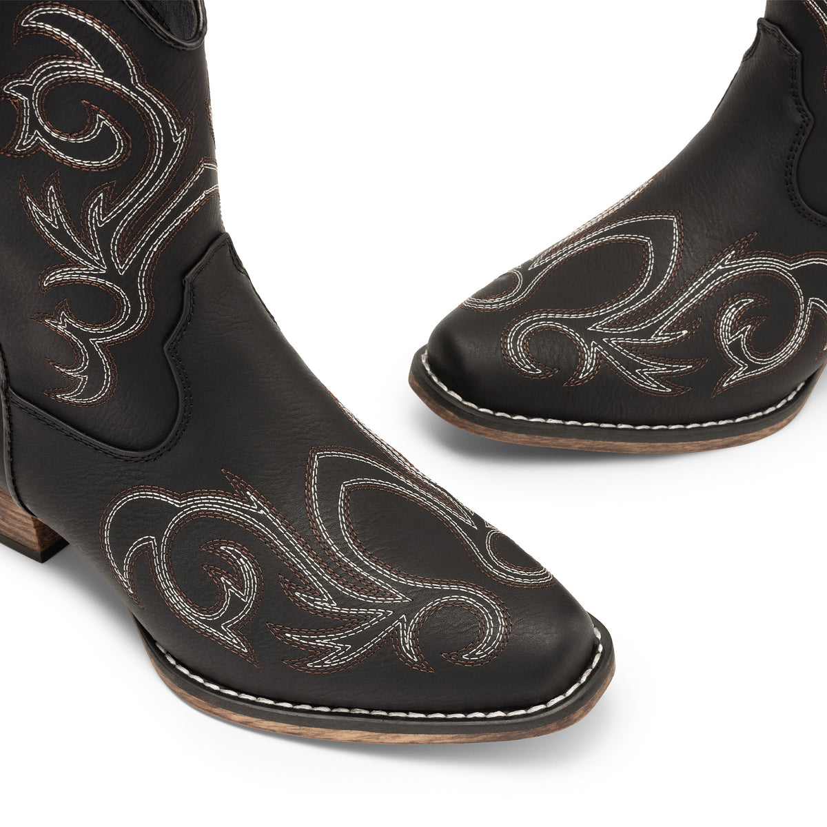 Women Cowboy Boots Ankle Boots Vintage Embroidered Geometric Pattern High-Top Cowboy Boots Western Retro Boot Comfortable Square Toe Elegant Classic Cool Brand - product image 22