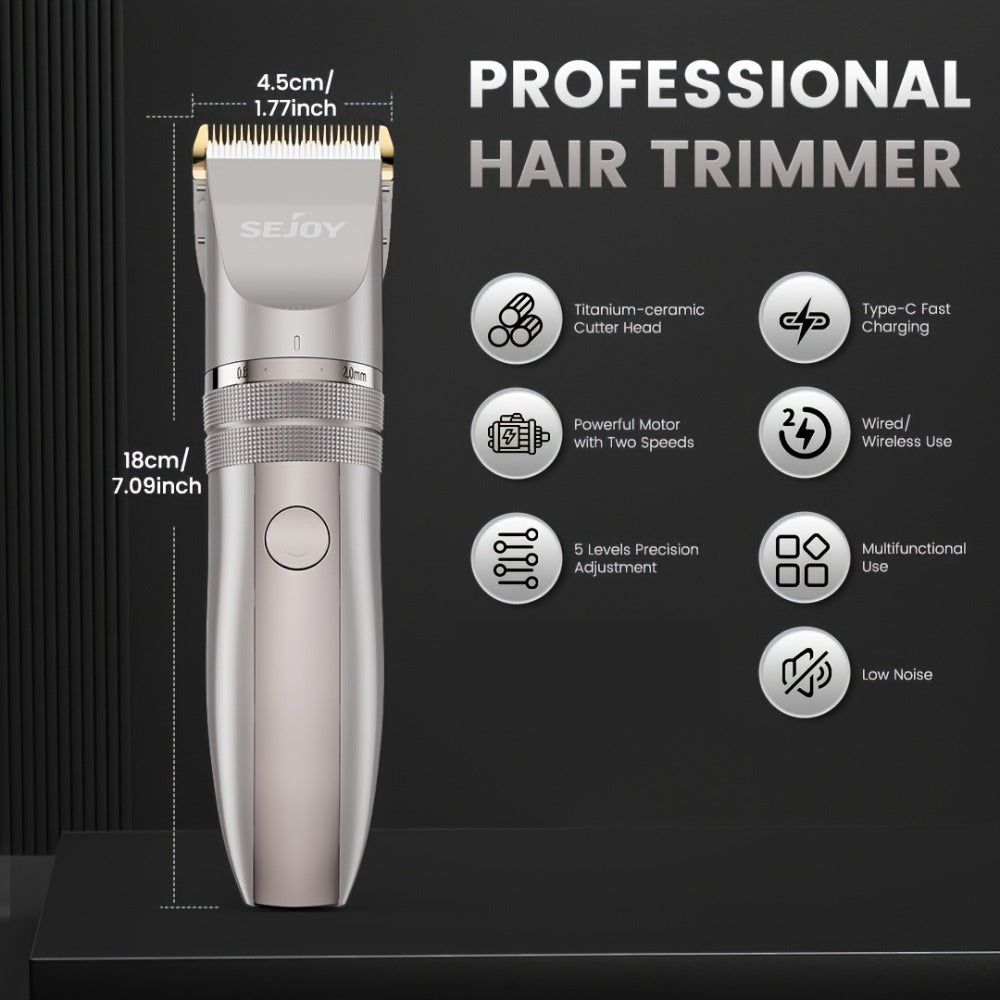 Beard Trimmer for Men Cordless Electric USB Rechargeable with Precision Dial 5-Level Adjustable – Mustache Facial Hair Trimmer Grooming Tool, Perfect Men's Gift - product image 6