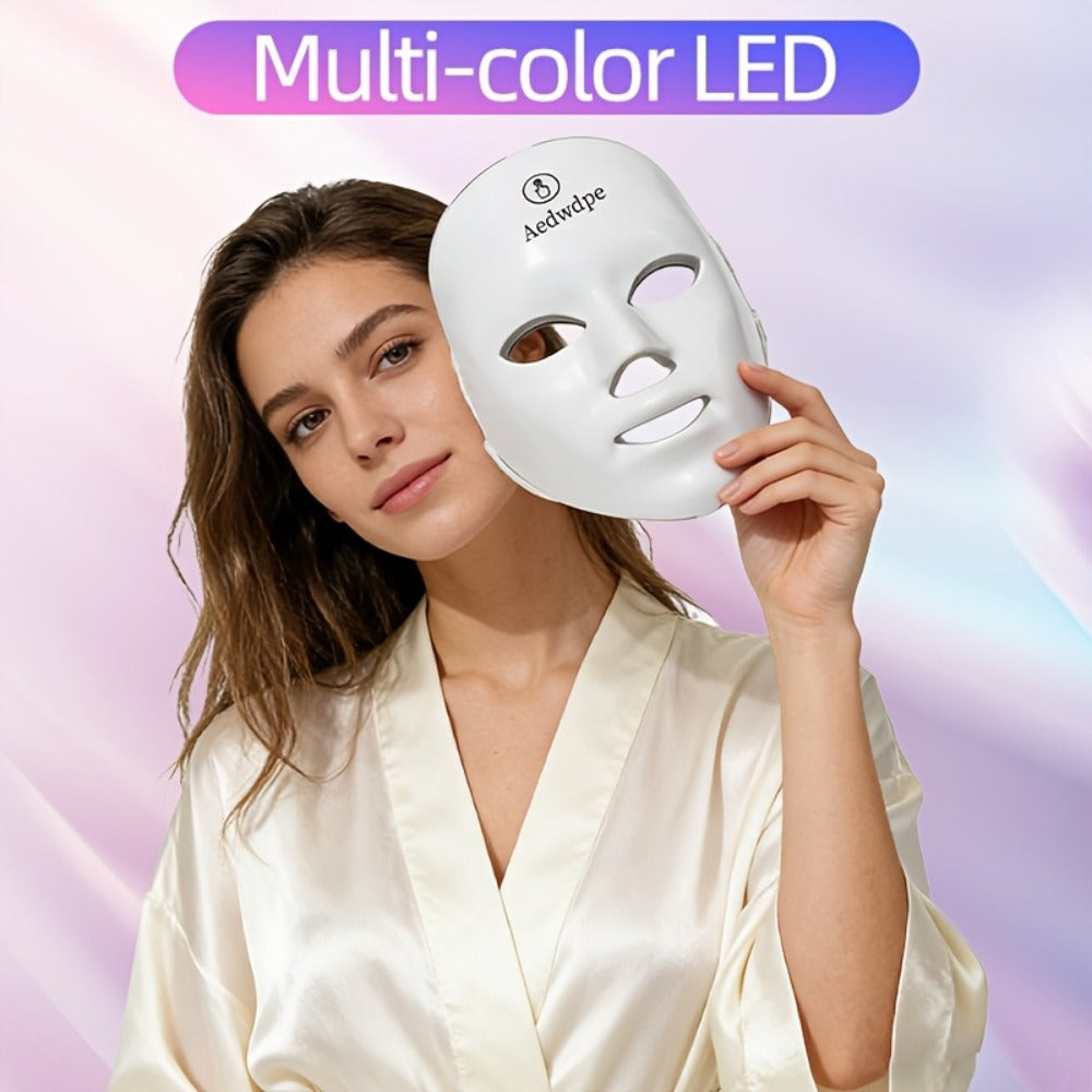 LED Facial Beauty Device 7-Color Light Therapy Portable At-Home Skincare Tool — USB Rechargeable Skin Rejuvenation Anti-Aging Face Care Gift for Women - product image 2