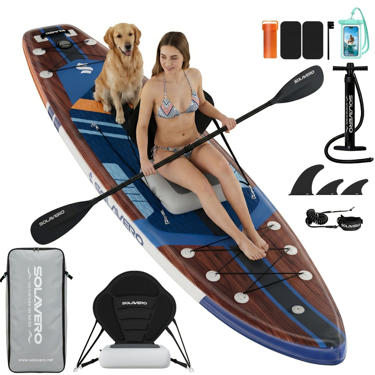 Stand Up Paddle Board Inflatable SUP 10'6" & 11'6" – Non-Slip EVA Deck, 180kg Capacity, All-in-One Accessories Kit with Pump, Adjustable Paddle, Ankle Leash - product image 14