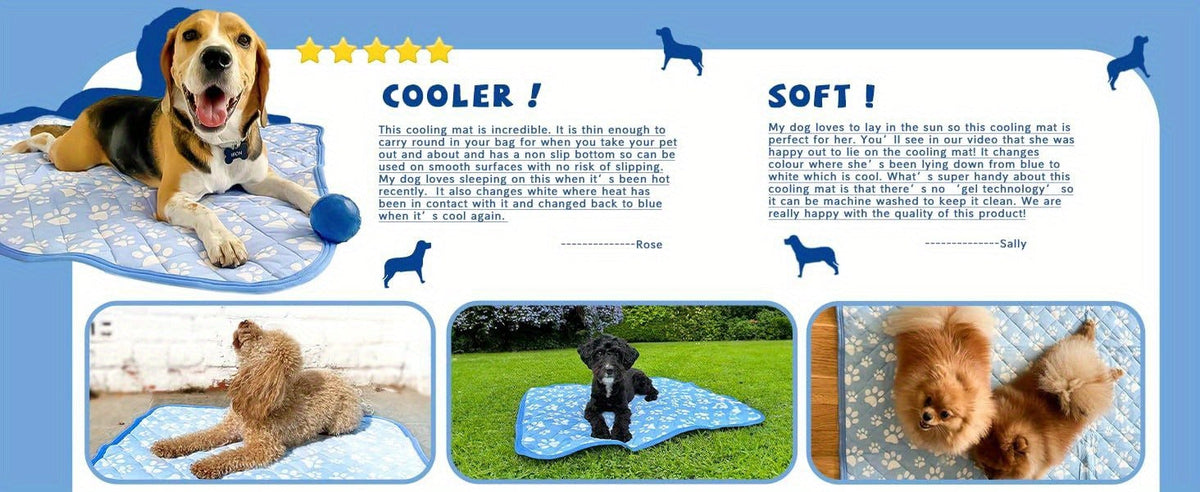 Pressure Activated Arc-Chill Fiber, Non-Toxic Washable Collapsible Pet Cool Mat for Summer, Indoor Outdoor Use, Small Medium Large XL – Dog Cooling Mat - product image 14