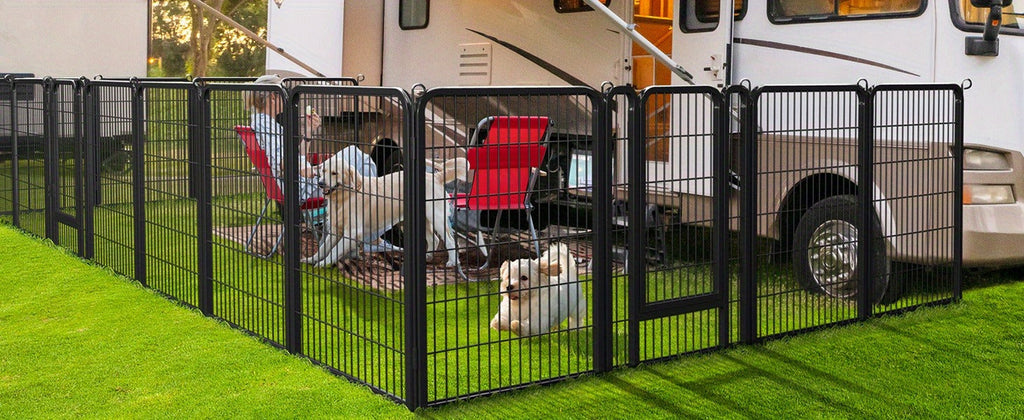 8 & 16 Panel Pet Exercise Pen for Large Medium Small Dogs, Carry-along Indoor Outdoor Puppy Pen for Yard Garden Camping RV, 24"/32"/40" Panel Height – Dog - product image 18