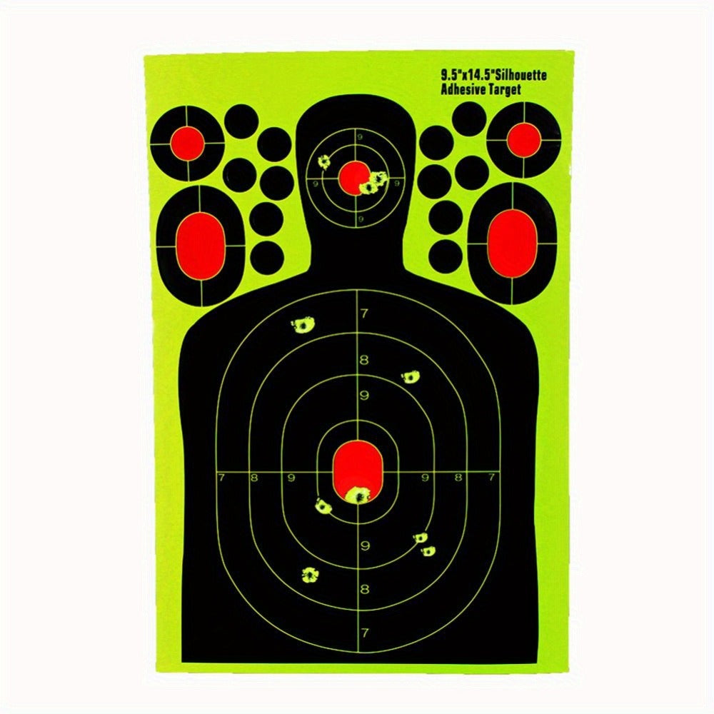 Splatter Shooting Targets Human Silhouette 20 Pack | High-Visibility Shot Placement Feedback | Reactive Glow Fluorescent Paper Range Targets for Pistol, Rifle - product image 10