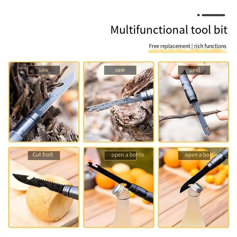 7-in-1 Tactical Hiking Staff | Adjustable Aluminum Alloy Mountaineering Stick with Compass, Fire Starter, Saw, Screwdriver & Pliers | Multi-Tool Walking Pole - product image 9