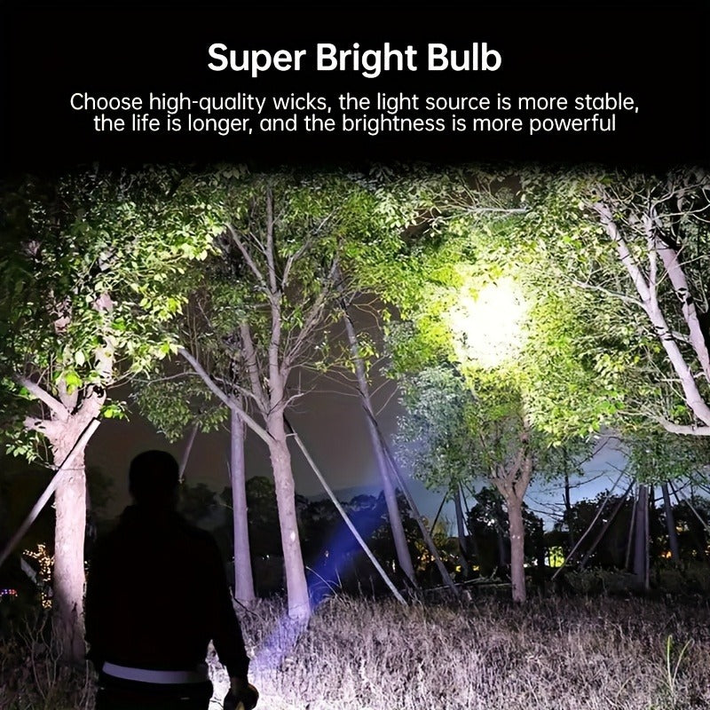XHP90 Tactical Flashlight 2 Pack 300 Lumen 4 Modes USB Rechargeable 18650 Camping Light with Battery Display 200m Beam - product image 10