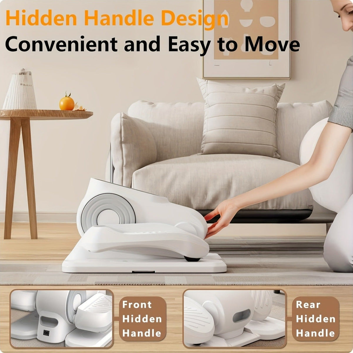 Under Desk Elliptical Machine | 12-Speed Electric Seated Leg Exerciser, Quiet & Carry-along Foot Pedal Trainer with Remote, for Seniors & Home Office Workouts - product image 9
