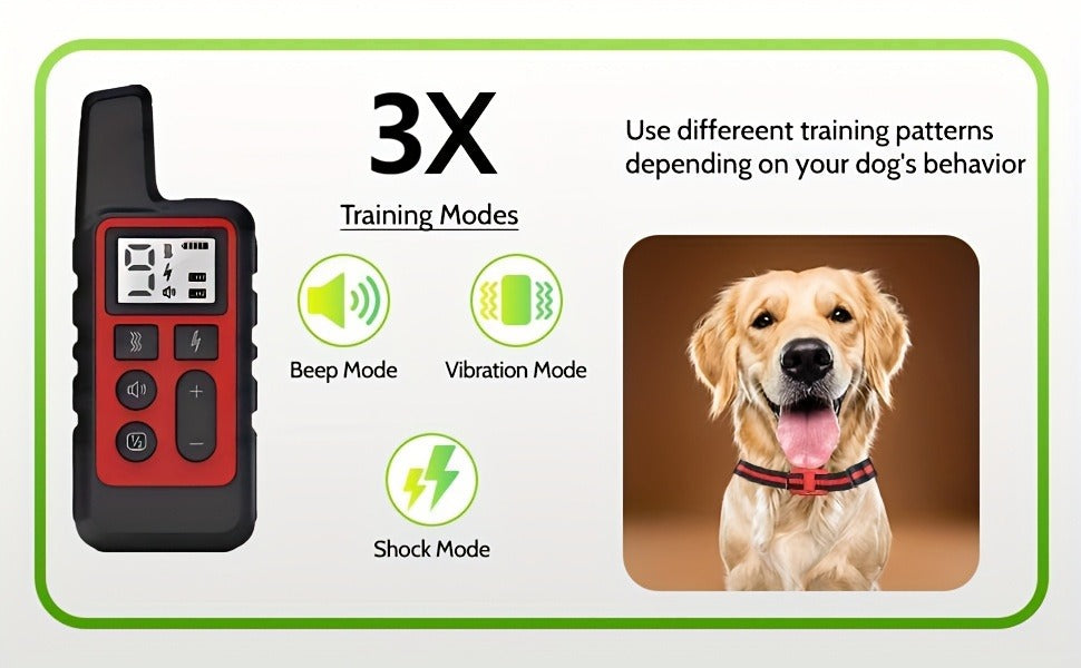 Rechargeable Dog Training Collar with Sound, Vibration & Shock Modes, 500m Range for Small Medium Large Dogs (Red & Black) – Bark Control Collar with Remote - product image 10