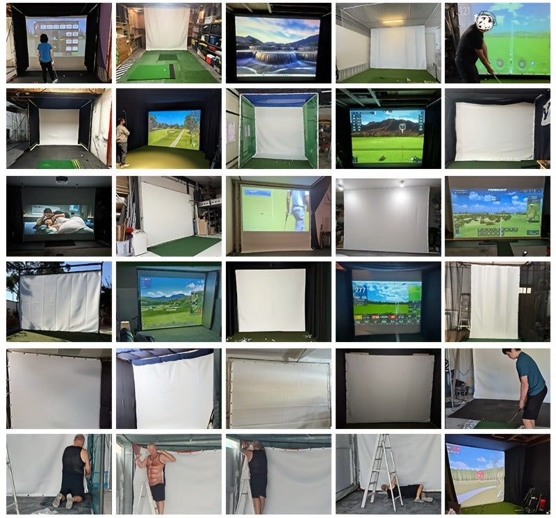 Ultra-Quiet 3D Golf Simulator Projector Screen, Wear-Resistant, Indoor Golf Training, 3 Sizes | Golf Impact Screen 4K UHD - product image 13