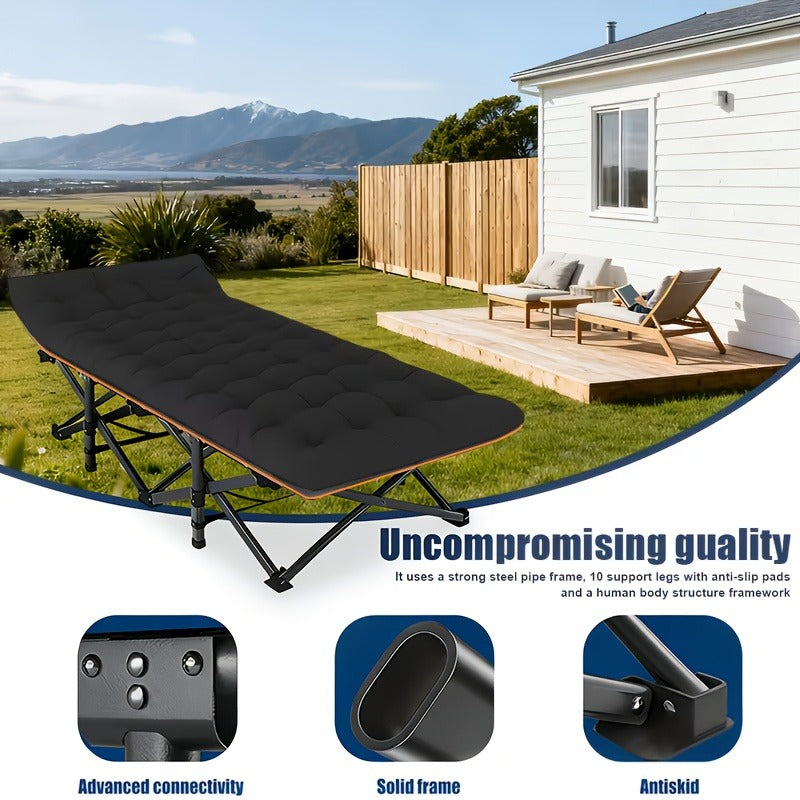 Heavy Duty Folding Bed 500 600 700 LBS Capacity Extra Large Travel-friendly Camping Cot Guest Bed with Optional Mattress Sturdy Steel Frame Flip-Up Collapsible - product image 15