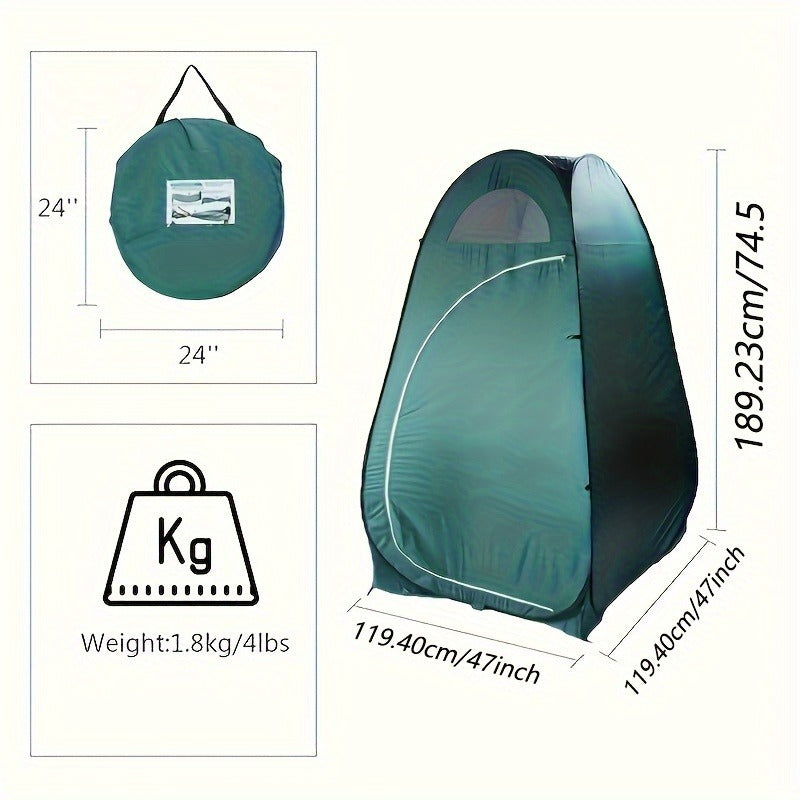 Pop-Up Privacy Shower Tent & Outdoor Changing Room | Waterproof Portable Camping Toilet Tent for Hiking Beach Fishing Backpacking, Instant Setup Dressing Room - product image 12