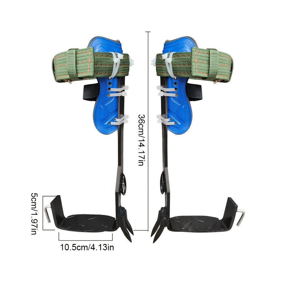 Tree Climbing Spikes Gear Set with Ankle Straps Travel-friendly Climbing Tools for Tree Maintenance Fruit Harvesting Hunting Observation Outdoor Work