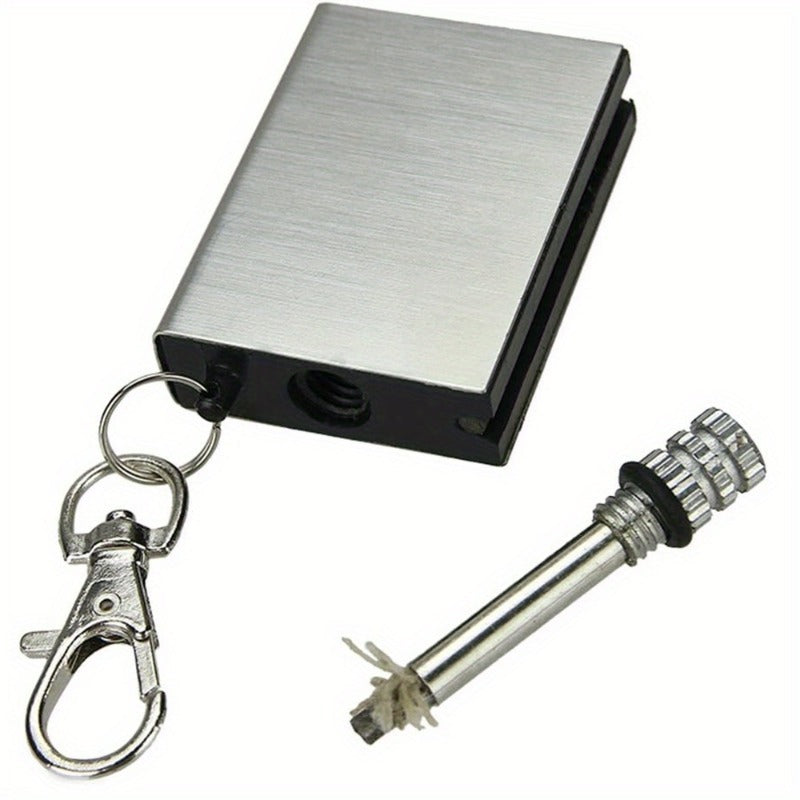 Permanent Flint Tinder Key Pendant, Stainless Steel Emergency Survival Lighter for Camping, Hiking & Outdoor Survival Gear – Waterproof Metal Match Fire Starter 10-Pack