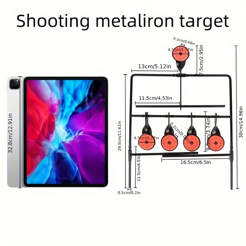 Metal Frame Practice Target for Indoor & Outdoor Training, Airsoft BB Gun Pellet Pistol Archery Slingshot Shooting Range Accessories, Size 22-38 – Shooting - product image 10