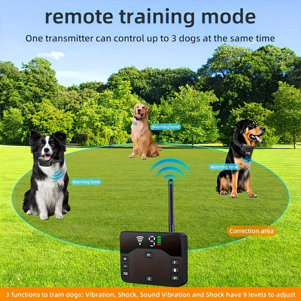 Wireless Dog Fence System with Remote Training Collar – 2.4GHz 800ft Range, 9-Level Adjustable, Containment System for Small Medium Large Dogs, 1/2/3 Dogs - product image 9