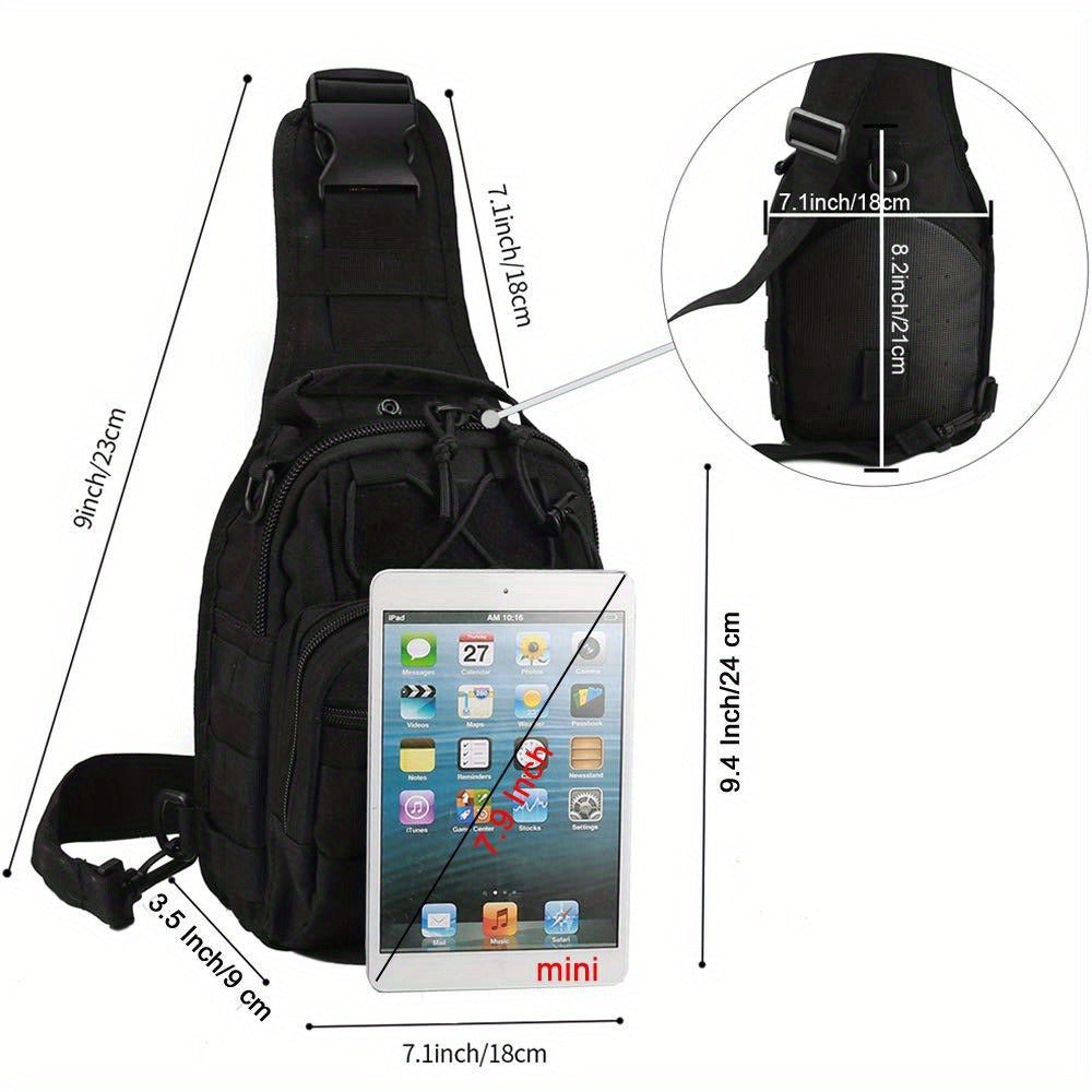 Collapsible Crossbody Chest Bag for Men & Women, Large Capacity, Multi-Functional Shoulder Pack for Hiking, Travel, Fishing & Daily Commute | Tactical Sling Backpack