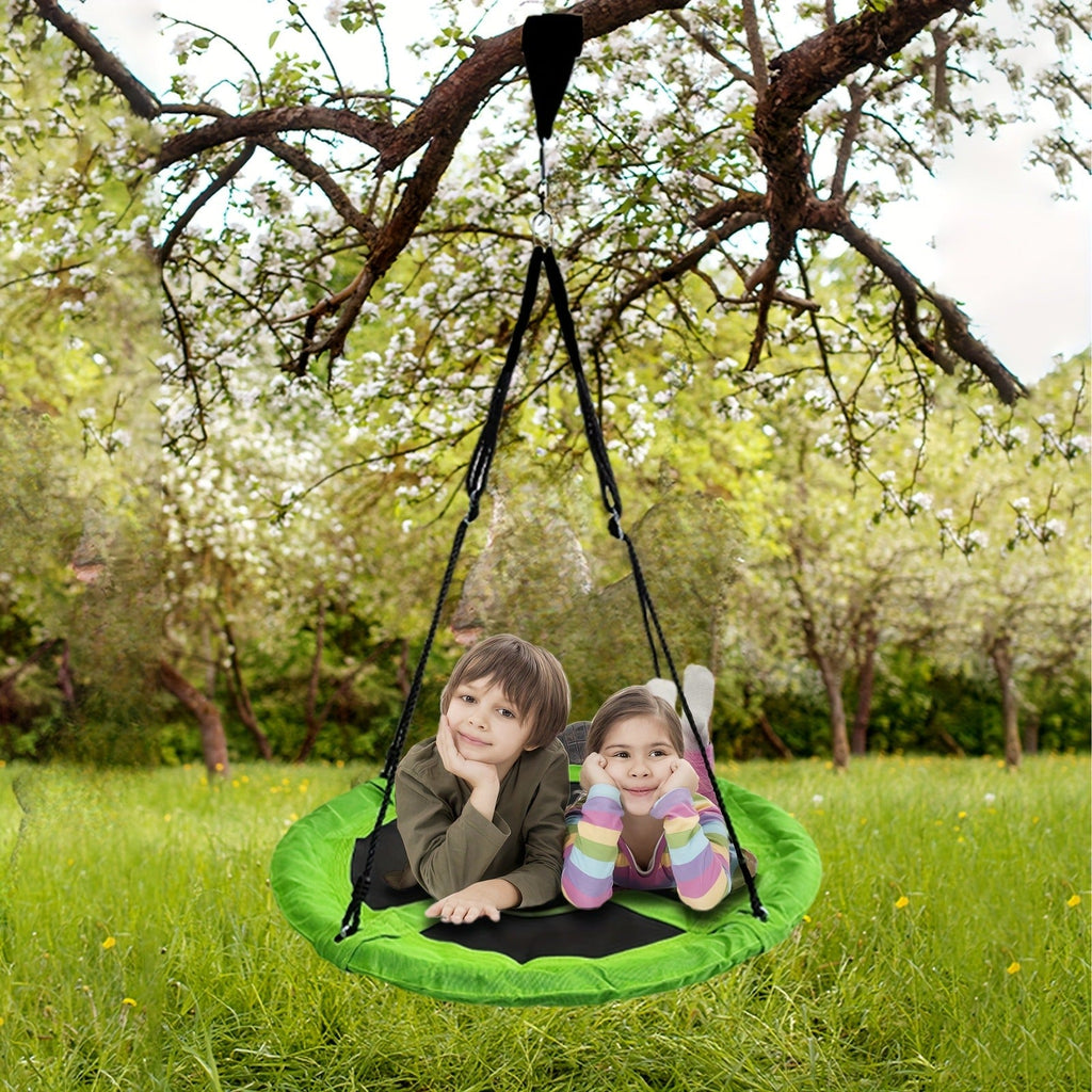 Kids Disc Swing 40 Inch | Anti-Slip Tree Swing with Adjustable Straps Powder Coated Frame Indoor Outdoor Play