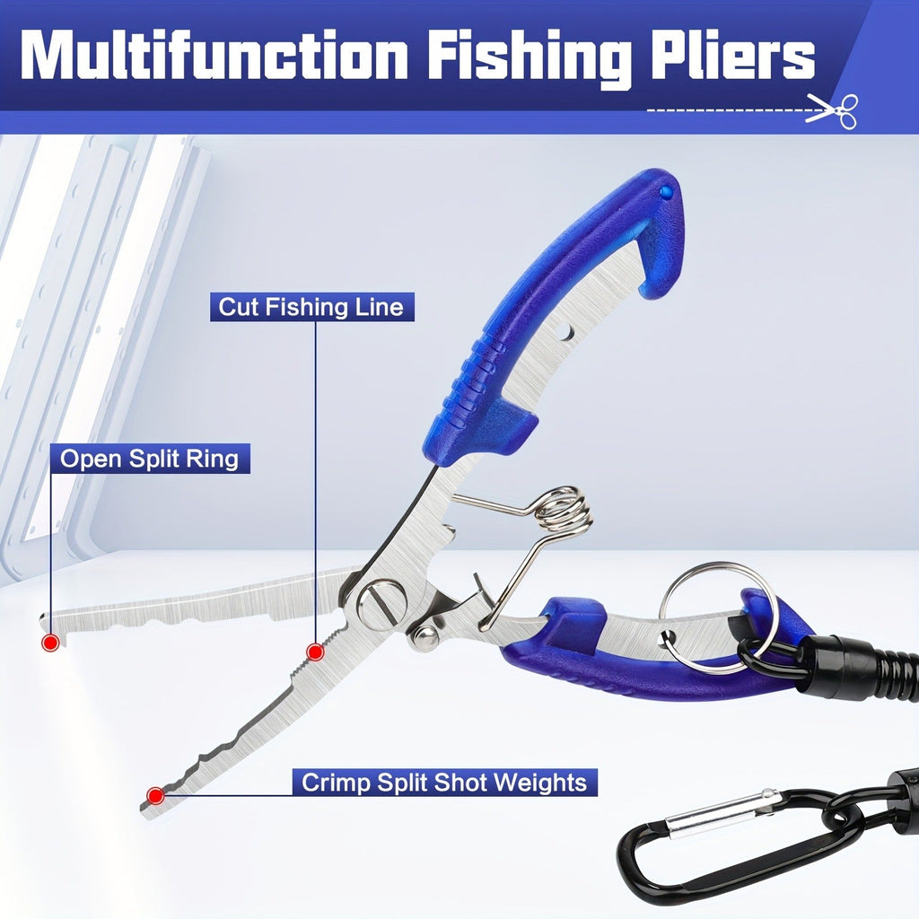 Fishing Tool Set 6pcs | Pliers, Fish Lip Gripper, Scale, Hook Remover, Saltwater & Freshwater Tackle Accessories Kit for Anglers, Sturdy Polycarbonate - product image 10