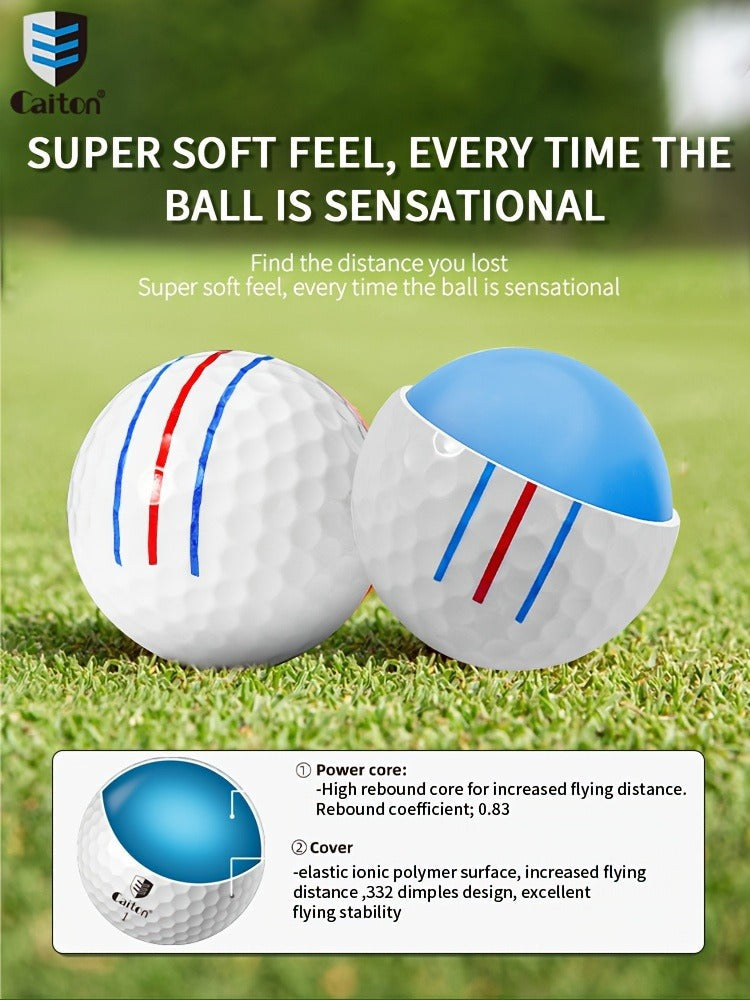 Golf Balls 6pcs Long Distance High Speed with 360-Degree Aiming Line Add 40+ Yards Distance Sturdy Performance Golf Ball Set for Men Women Beginners Advanced - product image 9