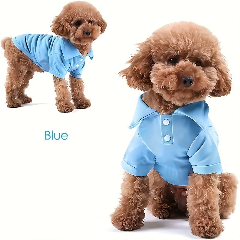 Dog Polo Shirt 6-Pack Collared T-Shirt Breathable Pullover | 100% Polyester All-Season Pet Outfit for Small Medium Dogs & Cats, Boy & Girl Puppy Kitten - product image 7