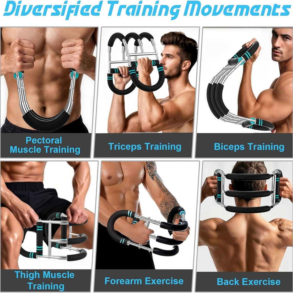 Arm Strength Trainer Three-Bar Chest Expander | Adjustable Multi-Level Resistance | Portable Detachable Forearm & Chest Workout Device for Home Gym | Strength - product image 11