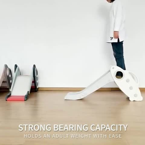 Foldable Toddler Slide for Indoor & Outdoor | Kids Home Climbing Play Set, Birthday Gift for Boys & Girls | Non-Slip Steps, Safe Handrail, Anti-Slip Mat, Extra-Long Buffer Slide