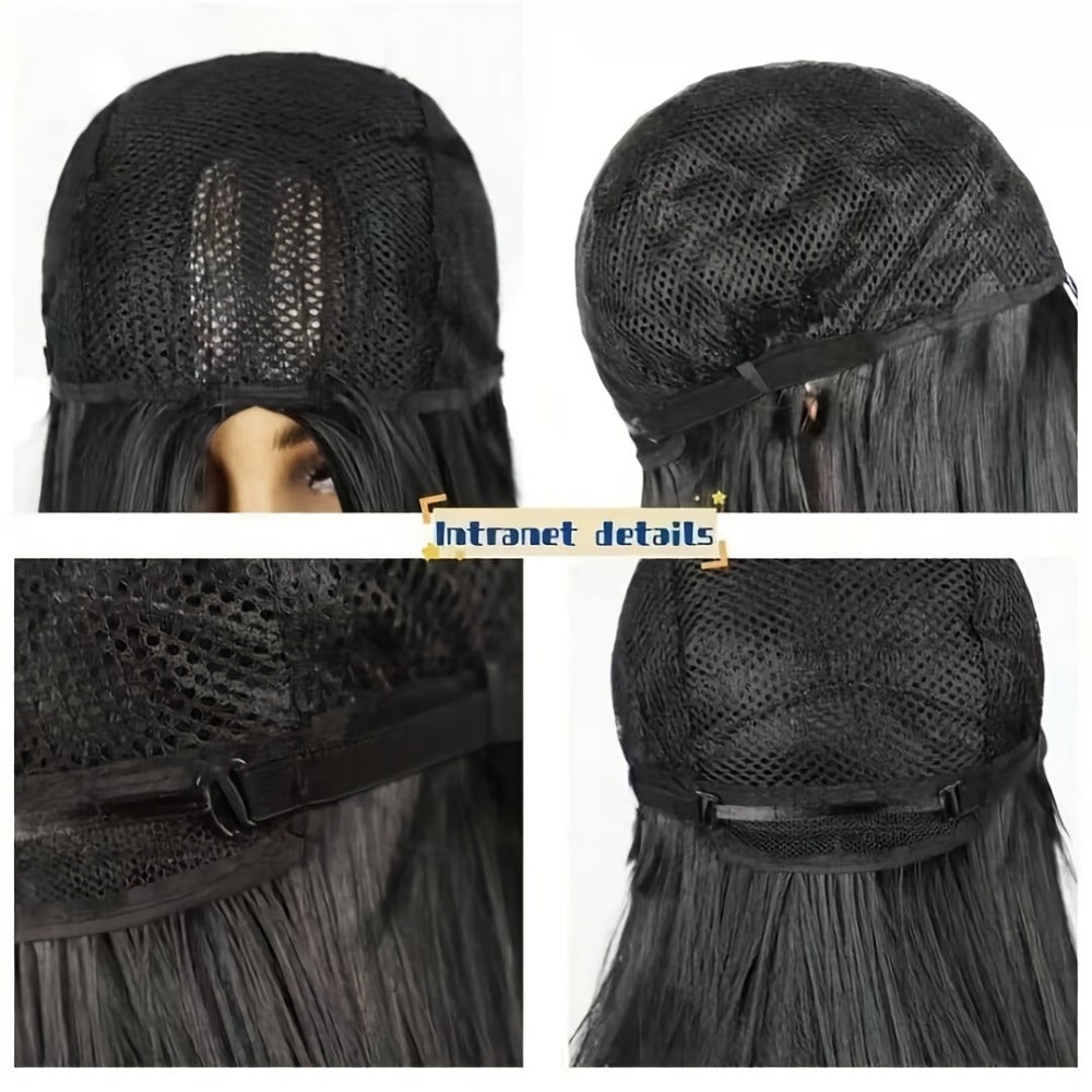 Headband Wig Curly Hair 28 Inch Long Wavy Big Wave Dark Brown Black Synthetic Heat Resistant | Fluffy Pompadour Party Wedding Cosplay Slip On Women Wig - product image 6