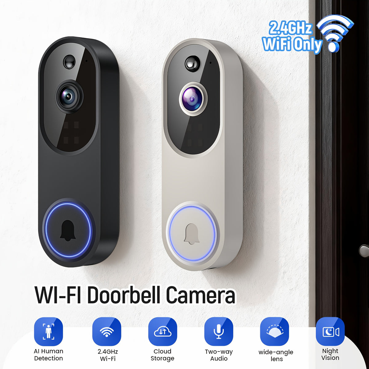 2K Wireless Camera, Multi-combination Smart Doorbell, 166° Wide-angle Video Surveillance, Two-way Voice Intercom, Cloud Storage, Support For Rechargeable - product image 8