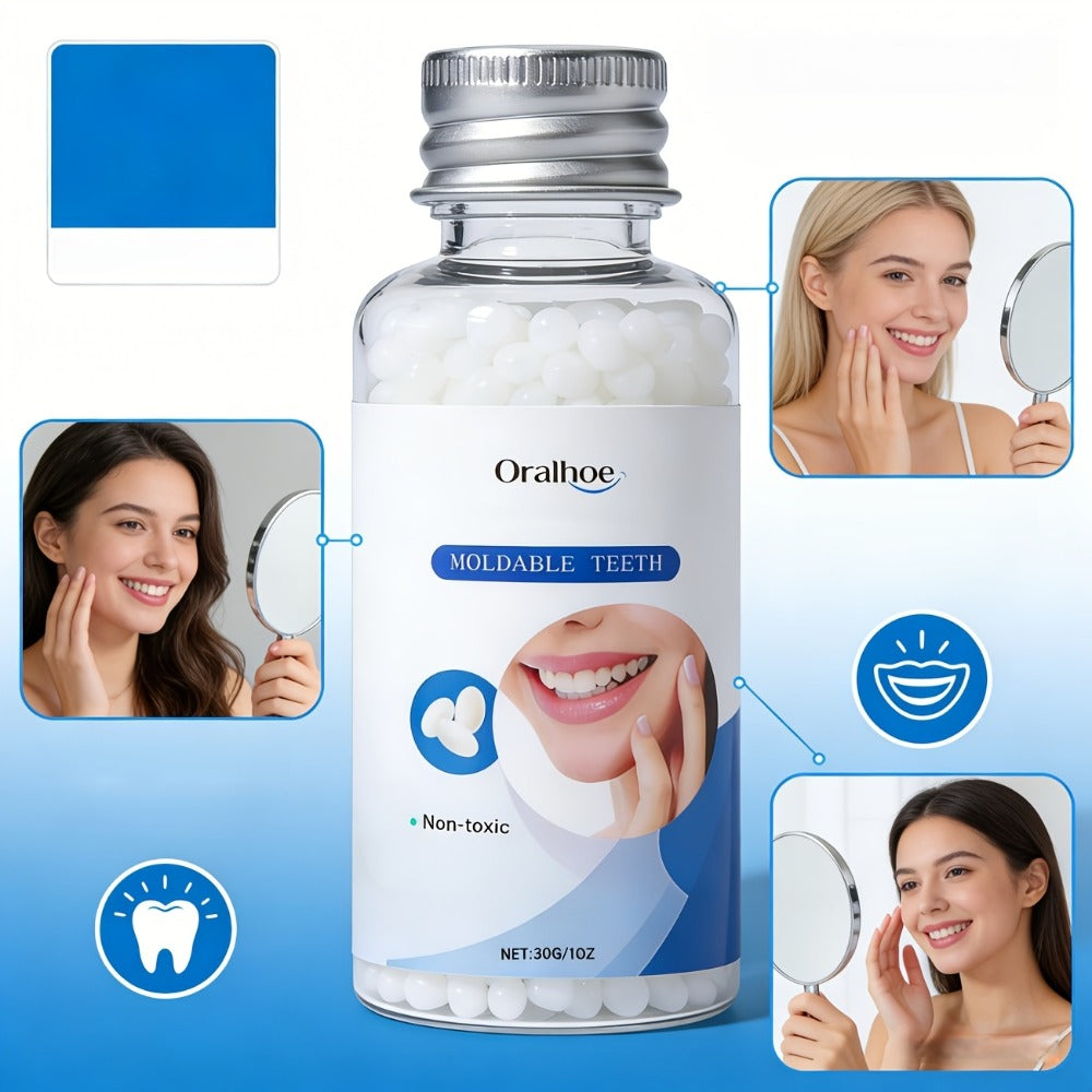Temporary False Tooth Kit DIY Cosmetic Dental Repair Moldable Thermoplastic Realistic Fit for Missing Broken Chipped Teeth Secure for Eating Daily Wear Men Women Elderly 30g - product image 11