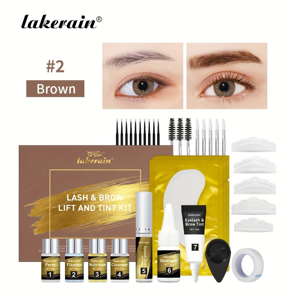 Lash Lift Kit & Brow Lamination Tint Set — 2-in-1 Eyelash Perm & Eyebrow Lamination with Black Brown Tint Dye, 4-6 Week Long-Lasting Results, DIY Home or Salon Use, Complete Beauty - product image 5