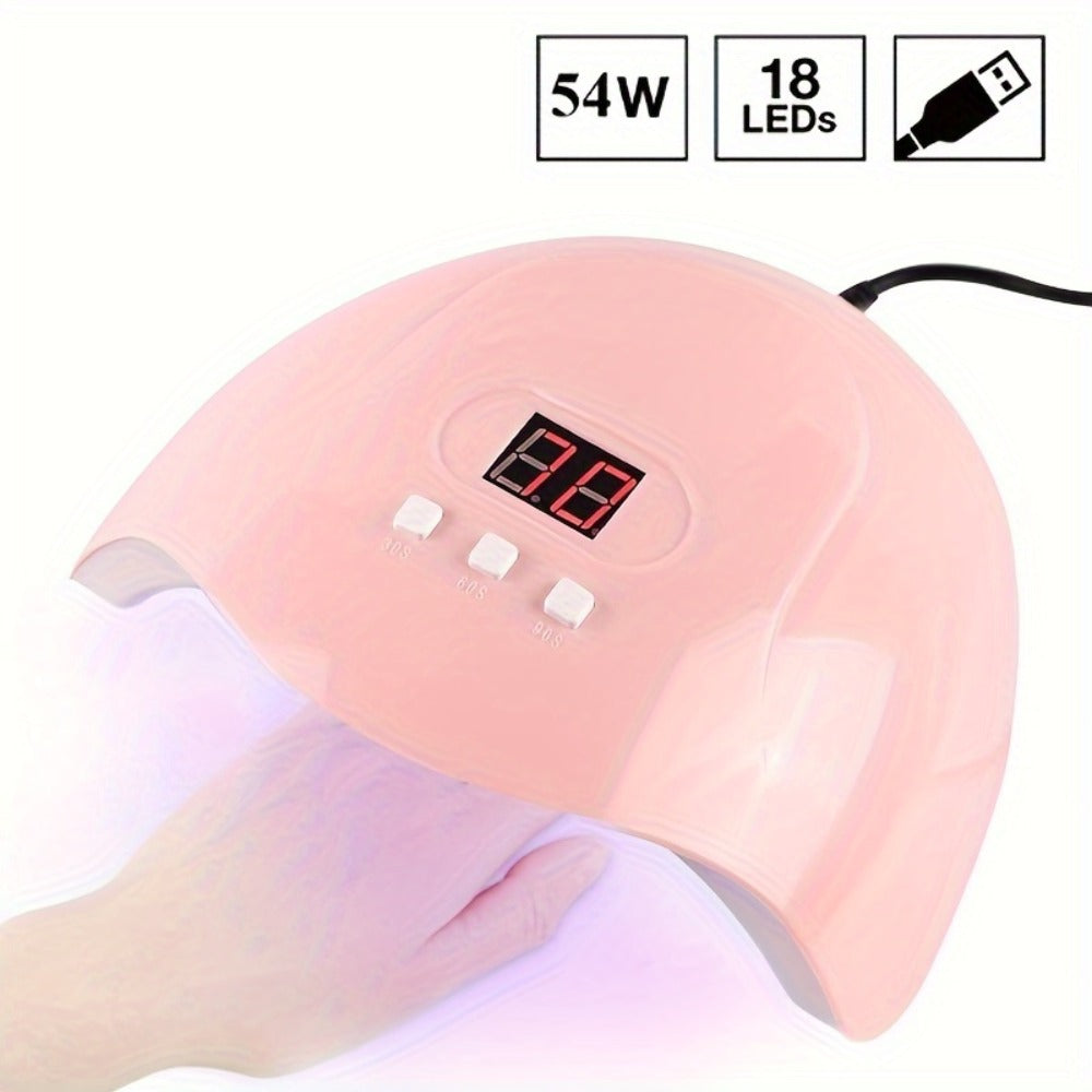 Gel Nail Manicure Kit 7-in-1 with LED Lamp – Stainless Steel Nail Art Tool Set, Cuticle Remover, Nail File, Polisher & Finger Separator, Complete Salon & Home DIY Nail Care Kit for - product image 13
