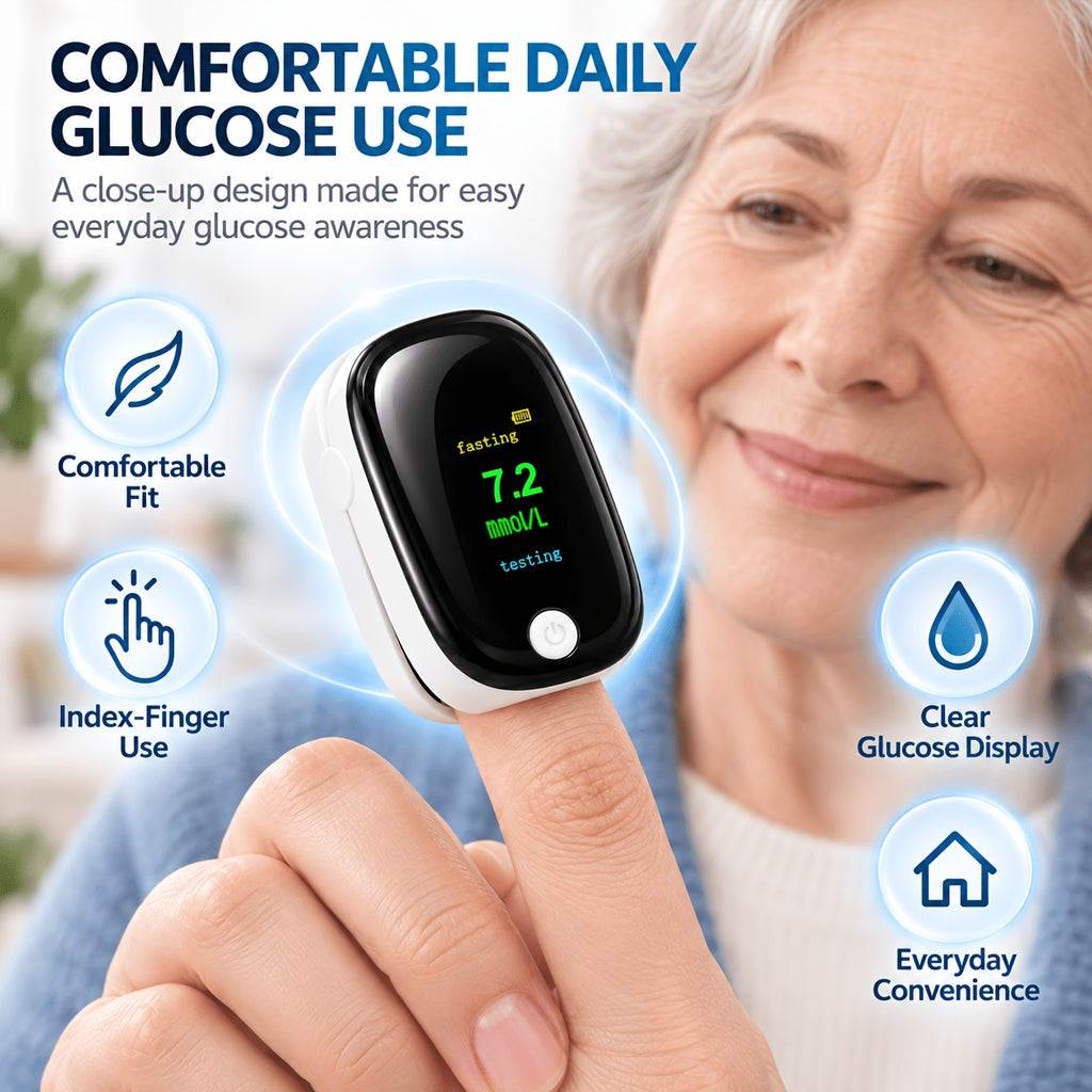 1pc Blood Glucose Monitor, OLED Display Home Health Monitoring Device (Batteries Included) - product image