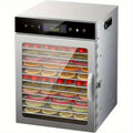 Food Dehydrator 12 Stainless Steel Trays 800W 24H Digital Timer 86-194°F Temperature Control 360° Hot Air Circulation for Jerky Fruit Herbs Vegetables with Recipe Book - product image 7