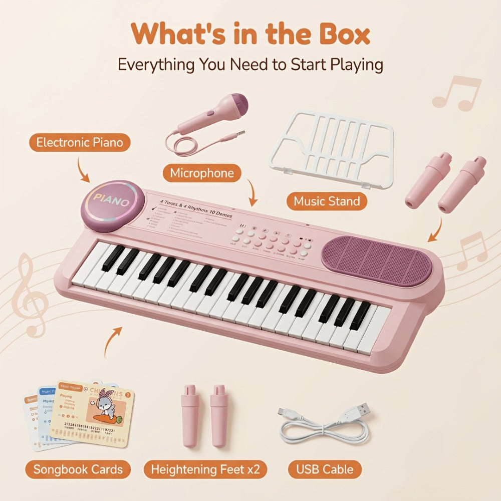 Kids Electronic Keyboard Piano 37 Keys with Microphone – Multi-Function Musical Instrument Toy for Children – Birthday Christmas Holiday Gift – Educational - product image 10