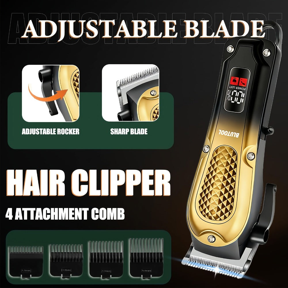 Men's Grooming Kit Hair Clipper & Electric Shaver USB Rechargeable Cordless LED Display – Precision Beard Trimmer Face Shaver Set for Hair Trimming Styling, Grooming Gift for Dad H - product image 12