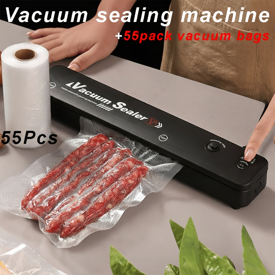 Vacuum Sealing Machine Set, 55 Sealed Bags, for food Preservation and Storage, Suitable For Food Preservation and Storage As Well As Vacuum Low-temperature - product image 2